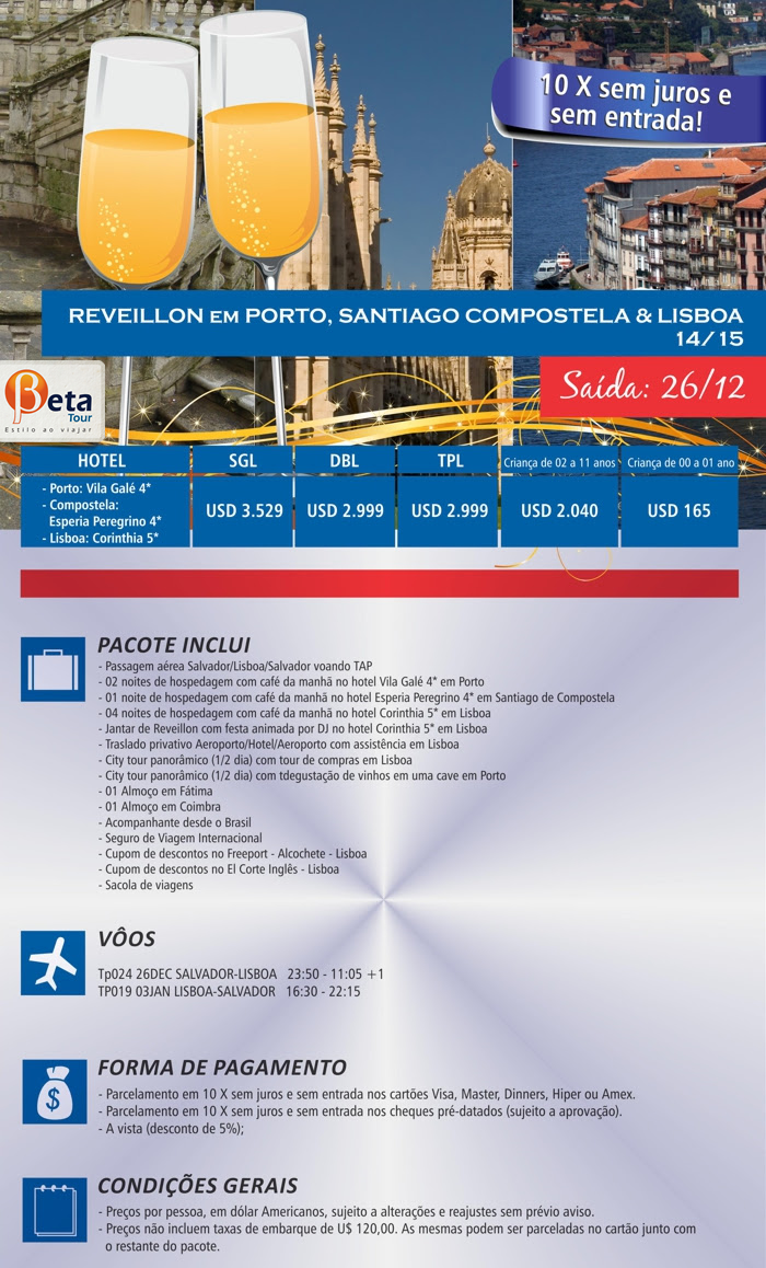 REVEILLON EM PORTO, SANTIAGO COMPOSTELA